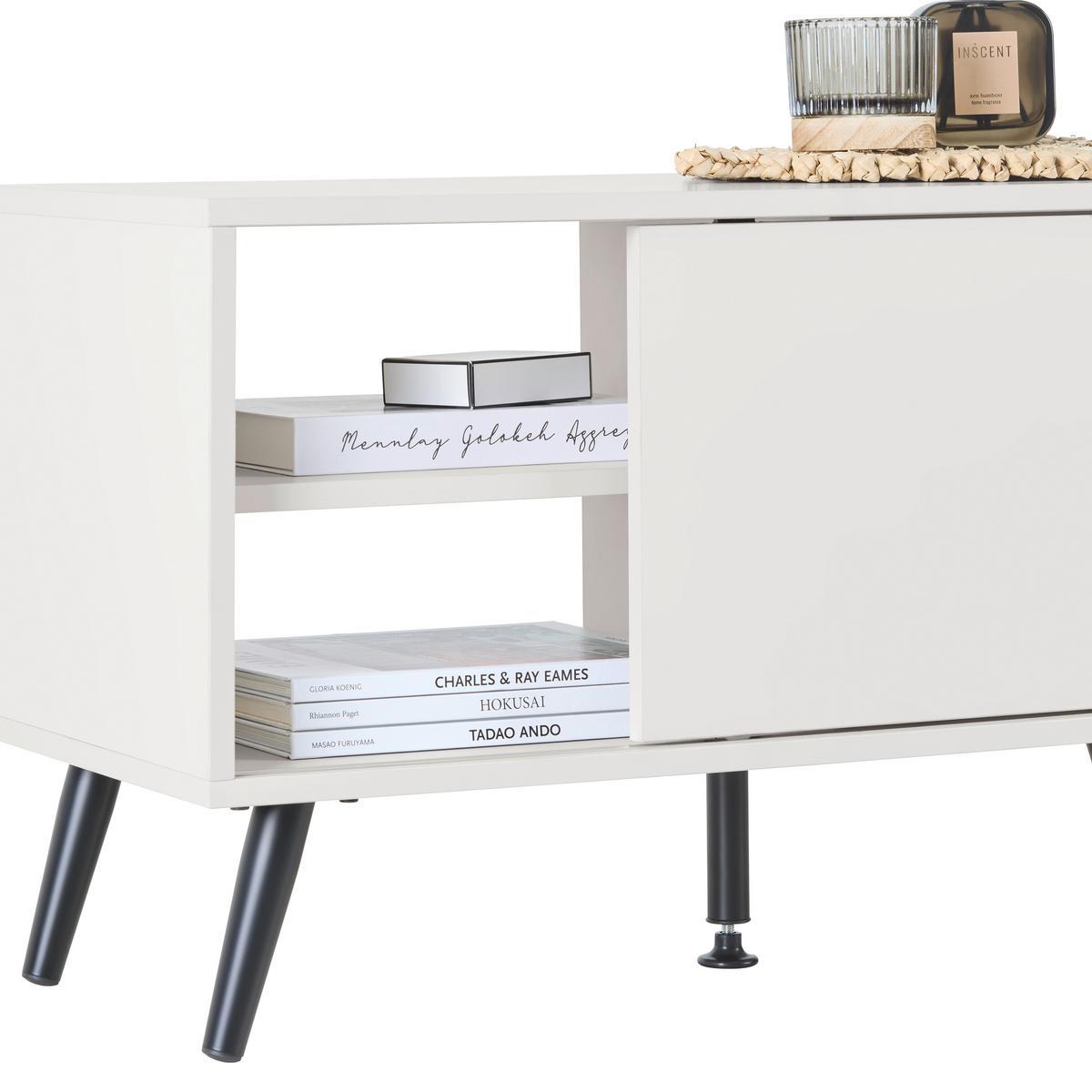 Phonotisch Move Kaschmirfarben - Kaschmir/Schwarz, MODERN, Holzwerkstoff/Metall (80/46/35cm) - Based