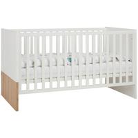 Gitterbett Lovely Dreams ca. 70x140cm - Weiß/Eiche Artisan, Holzwerkstoff (70/140cm) - Roba