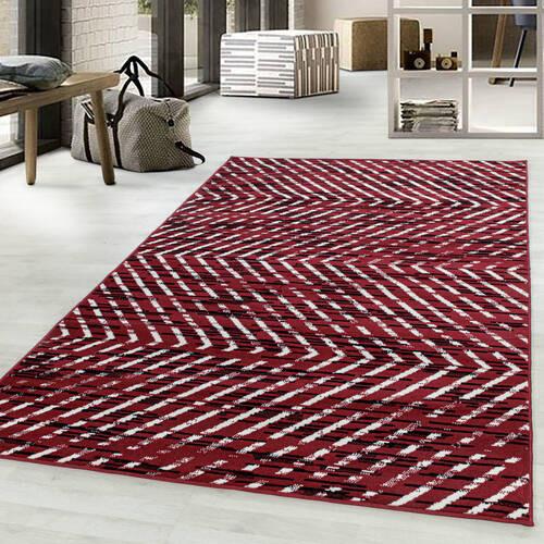 Webteppich Base Rot ca. 140x200cm - Rot, Design, Textil (140/200cm)