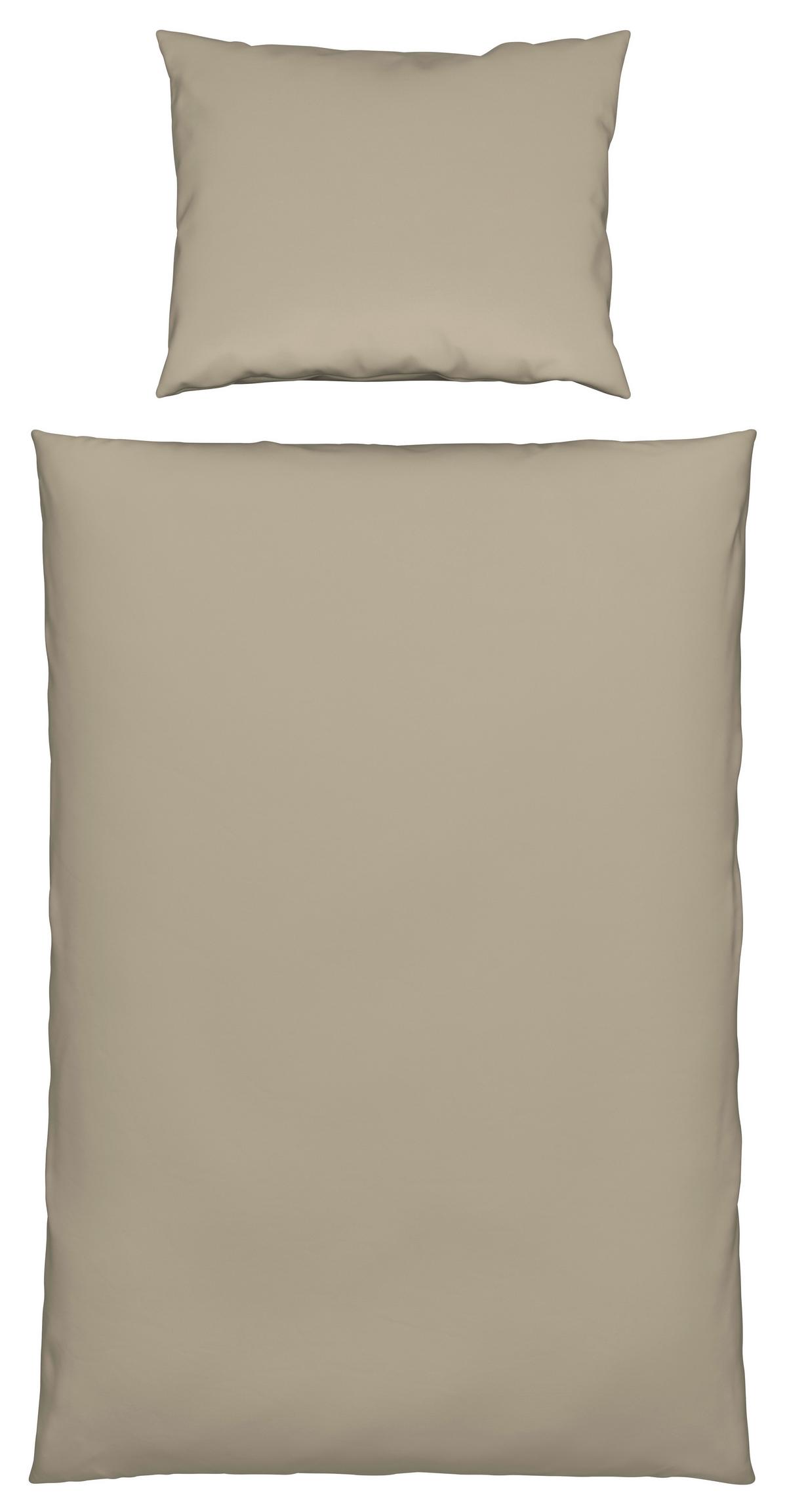 Bettwäsche Stone Washed Uni ca. 140x220cm - Naturfarben, MODERN, Textil (140/220cm) - Modern Living