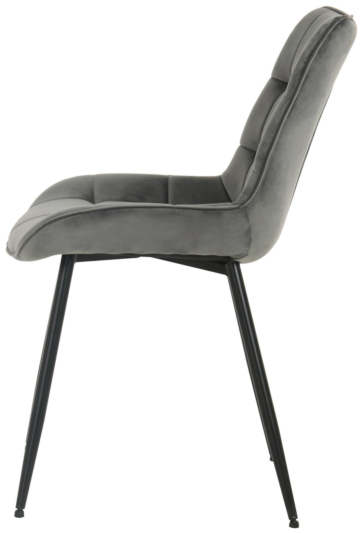 KRZESŁO RAVENNA - czarny/szary, Modern, metal/drewno (49/85/61cm) - MID.YOU