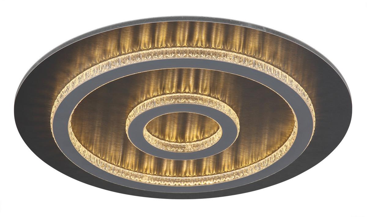 LED-DECKENLEUCHTE 48042-40A  JAYDEN - Klar/Anthrazit, Design, Kunststoff/Metall (45/5,5cm) - Globo