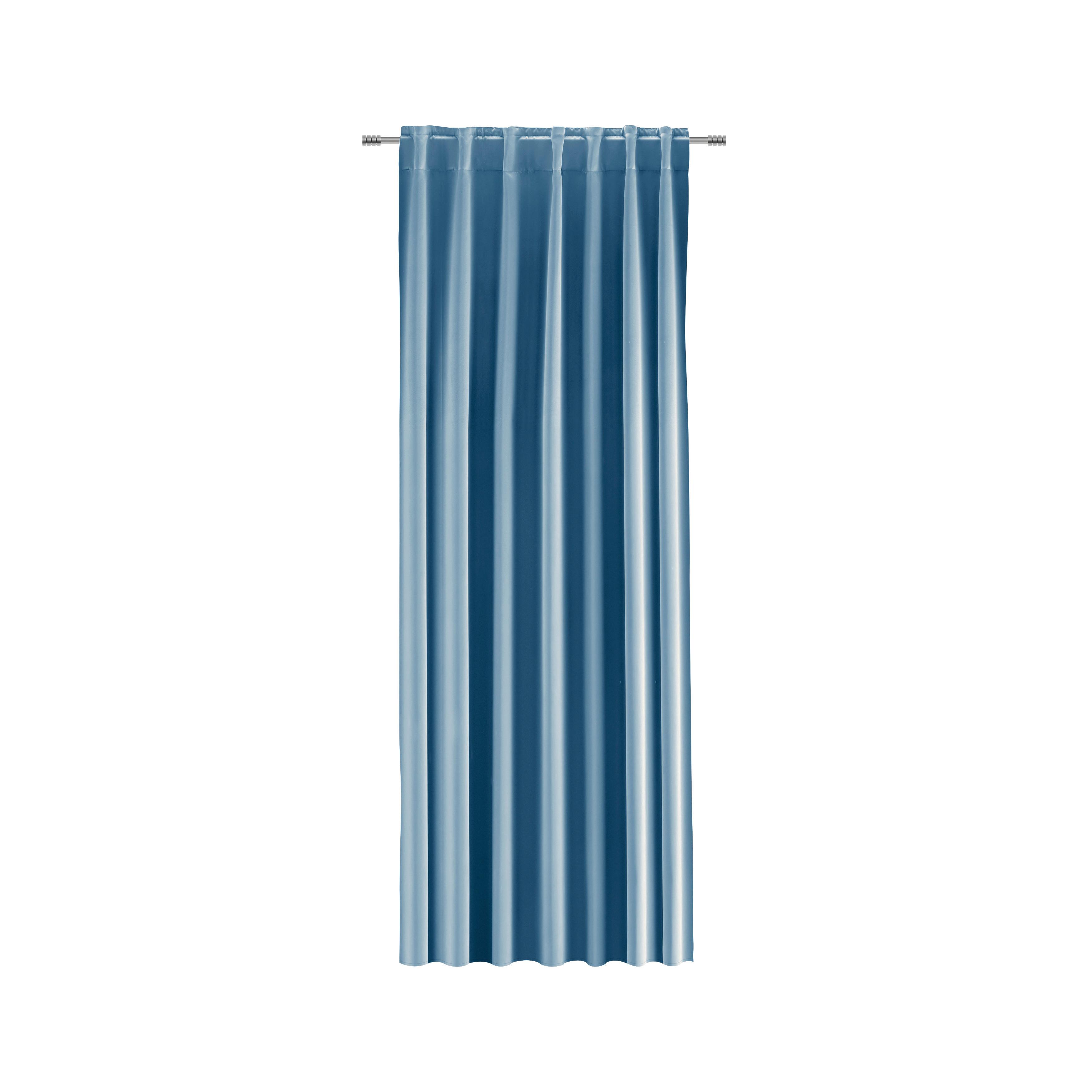 Verdunkelungsvorhang Riccardo Blau ca. 145x245cm - Blau, MODERN, Textil (140/245cm) - Premium Living