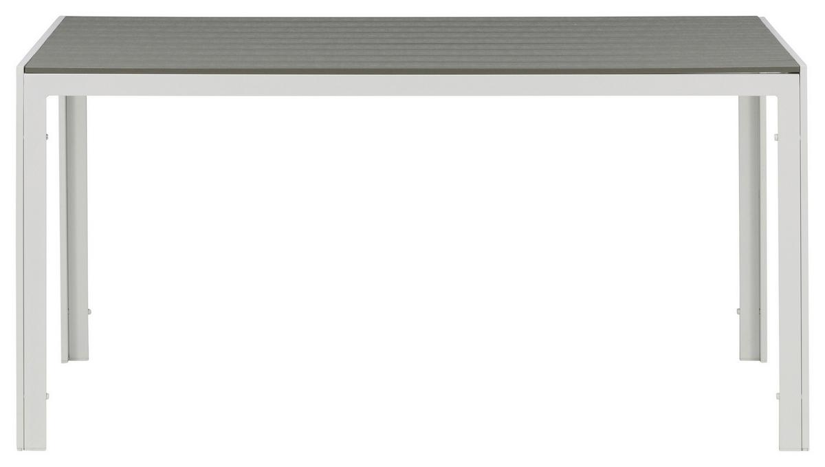 Gartentisch Break ca. 150x90 cm Grau/Weiß - Weiß/Grau, KONVENTIONELL, Holz/Metall (150/90/75cm) - Gardenson