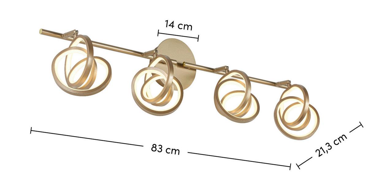 LAMPA SUFITOWA THERESIA - biały/cappuccino, Trend, tworzywo sztuczne/metal (83/14/21,3cm) - Novel