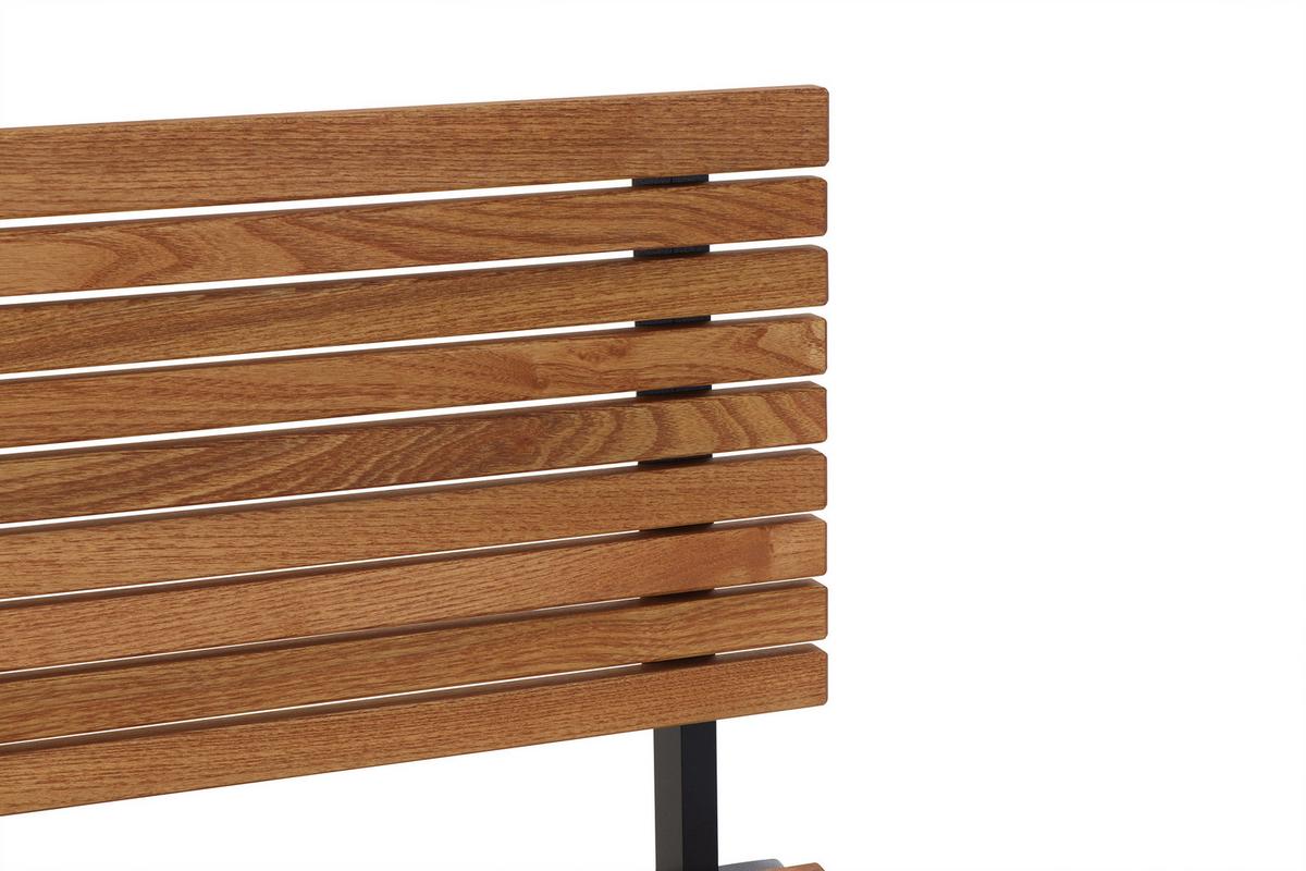 GARTENBANK N86394 - Anthrazit/Robinienfarben, KONVENTIONELL, Holz/Metall (180/84/157,5cm) - Siena Garden