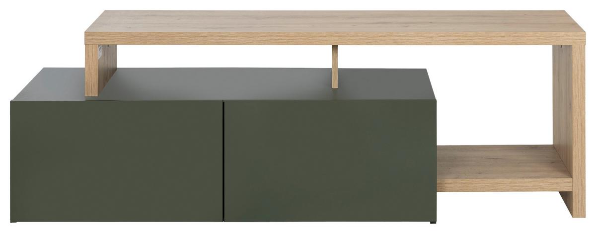 Tv-element Craft, Zelena, Barva Hrasta - črna/zelena, Basics, leseni material (155/50/45cm) - Livetastic