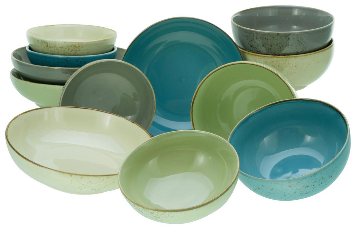 Set Posod Nature Collection Bunt, 12-Delni - večbarvno, Basics, keramika - Creatable