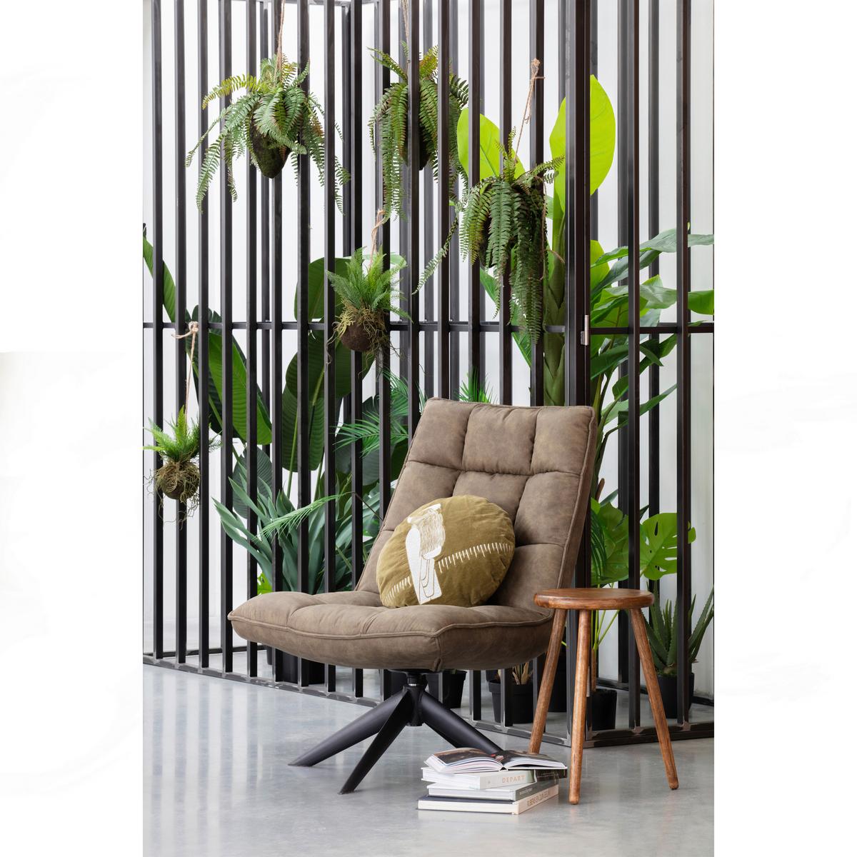 Sessel Jouke Grün B: 70cm - Schwarz/Grün, Design, Textil/Metall (70/97/85cm) - Livetastic