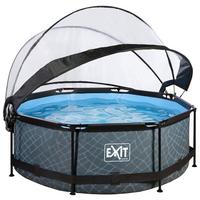 Bazen Exit Stone Pool, Ø 244cm - siva, Konvencionalno, kovina (244/76cm) - EXIT Toys