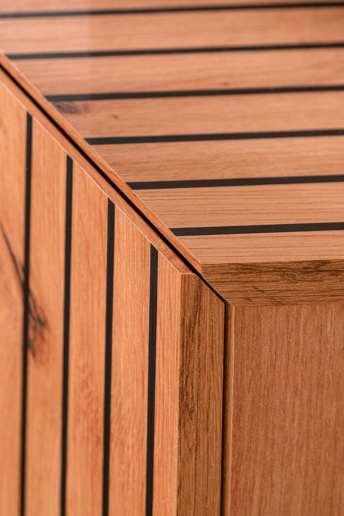 Ansamblu mobilier camera de zi SOLO - cașmir/stejar Artisan, Modern, material pe bază de lemn (180/130/40cm) - Bessagi