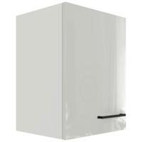 Küchenoberschrank in Lichtgrau glänzend - Schwarz/Grau, MODERN, Holzwerkstoff/Metall (40/54/32cm) - FlexWell