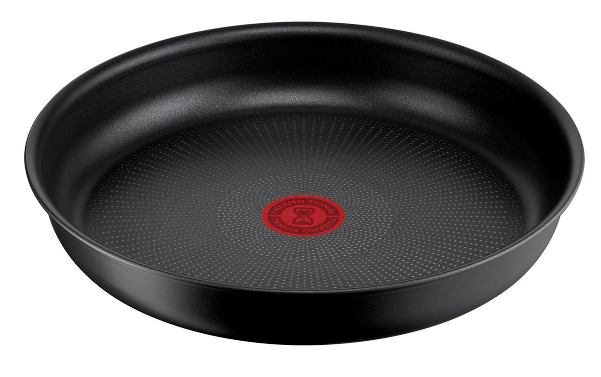 ZESTAW PATELNI L76491 TEFAL - ciemnoszary, Basics, metal/szkło (32,5/32,5/24cm) - Tefal