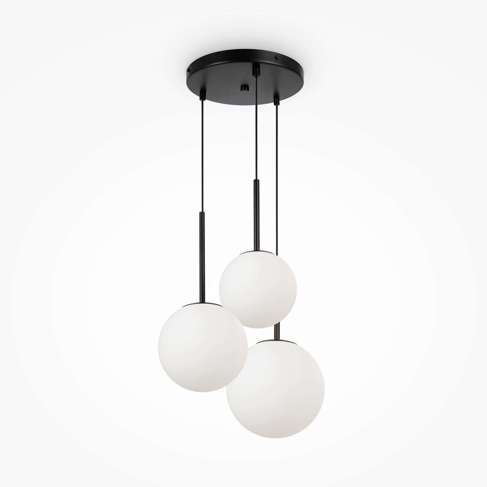 Pendelleuchte Basic Form Schwarz max. 40 Watt - Schwarz/Weiß, Trend, Glas/Metall (40/180/40cm) - MAYTONI