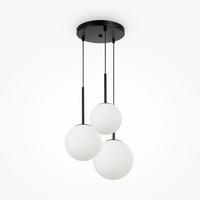 Pendelleuchte Basic Form Schwarz max. 40 Watt - Schwarz/Weiß, Trend, Glas/Metall (40/180/40cm) - MAYTONI