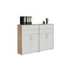 Aktenschrank Office Edition Sw Set 17 Weiß/Eichefarben - Eichefarben/Weiß, MODERN, Holzwerkstoff (168,8/113,6/33cm) - MID.YOU