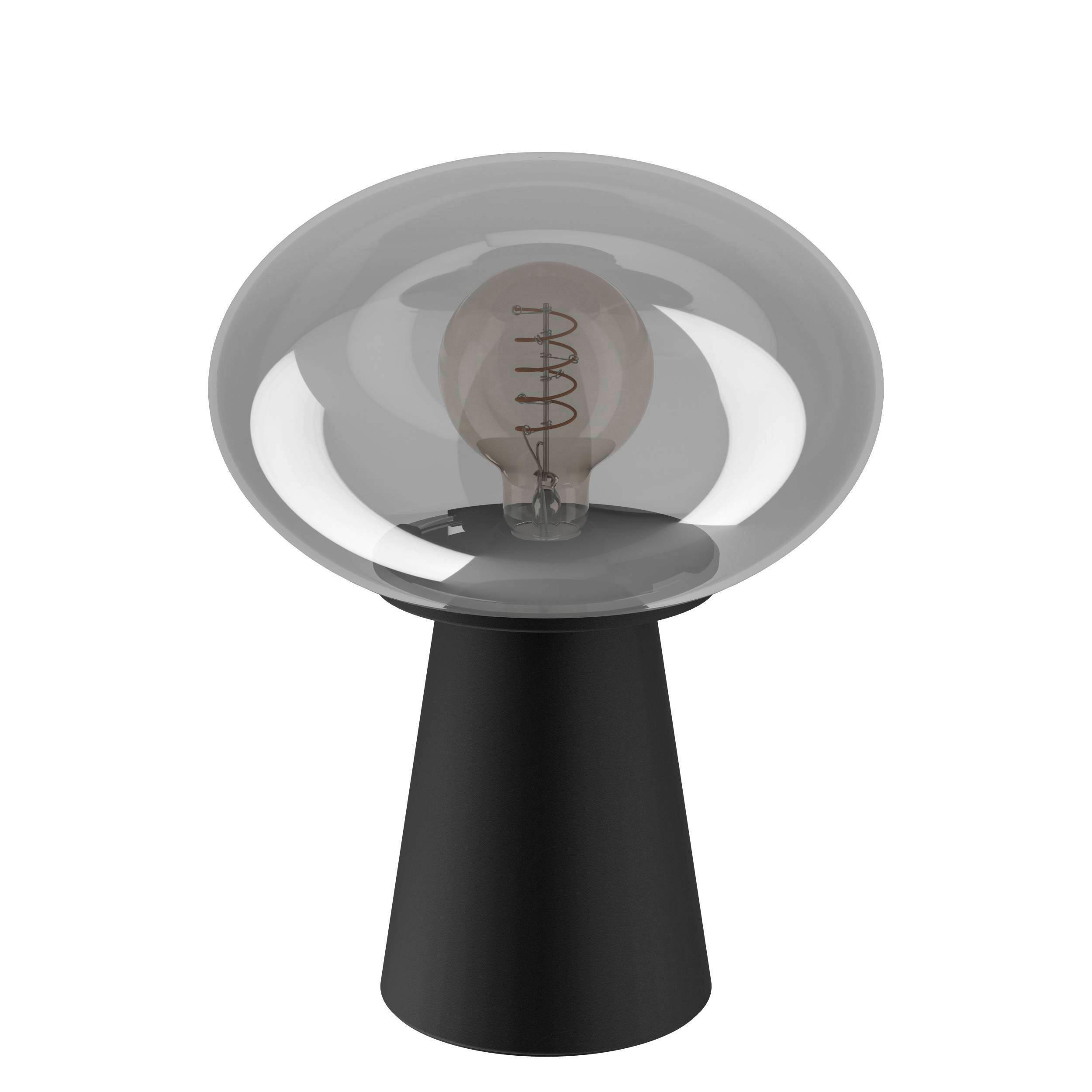 Tischleuchte 900946_madonnina - Schwarz/Grau, Design, Glas/Metall (25/32,5cm) - Eglo