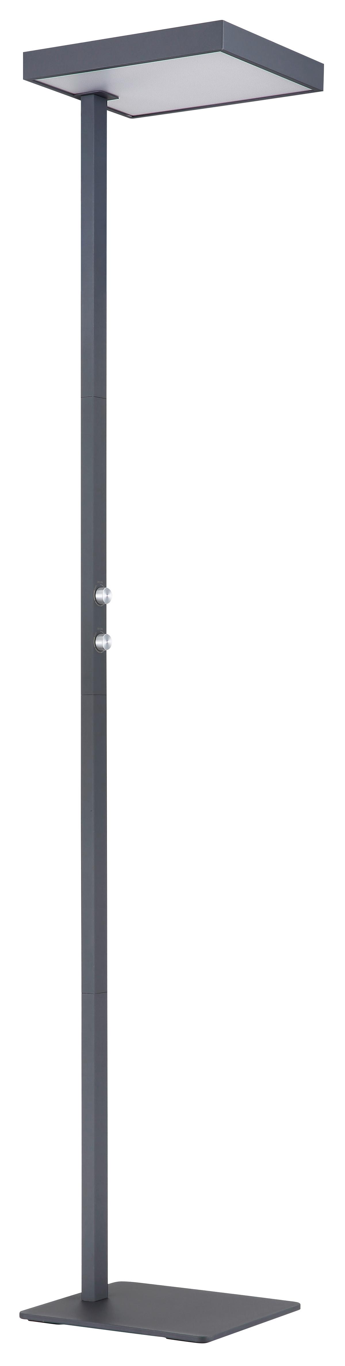 Led Podna Svjetiljka Barker - srebrne boje/prozirno, Design, metal/plastika (40/28/184,8cm) - Globo
