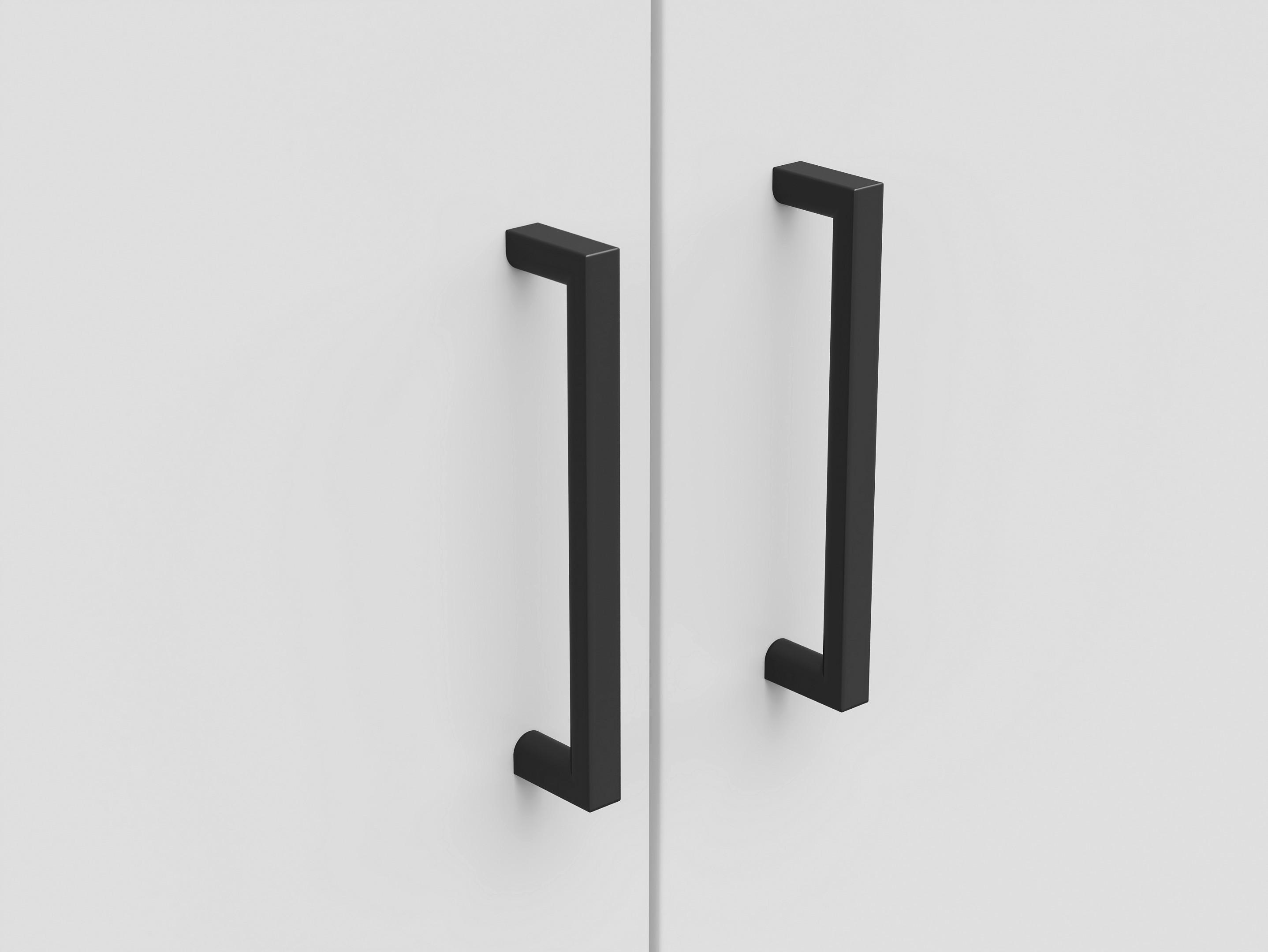 Schrank Multistauraum Weiß - Schwarz/Weiß, MODERN, Holzwerkstoff/Kunststoff (80/147/40cm) - Mömax