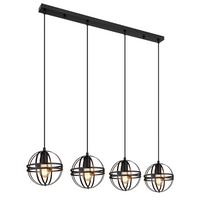 Hängeleuchte Tamara Schwarz max. 60 Watt - Schwarz, Trend, Kunststoff/Metall (100/20/120cm) - Globo