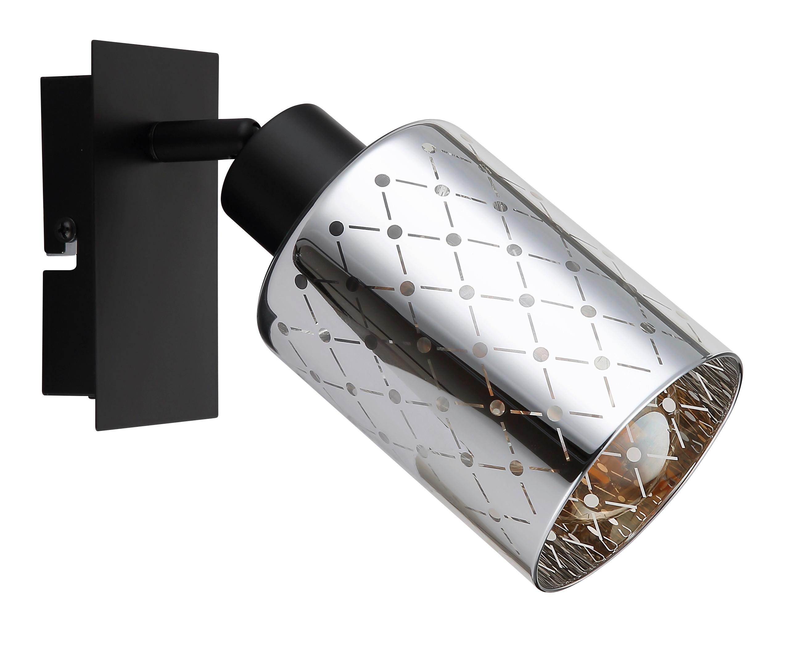 STRAHLER 54316-1  ALONSO - Klar/Chromfarben, Basics, Glas/Metall (8/16,5/20cm) - Globo