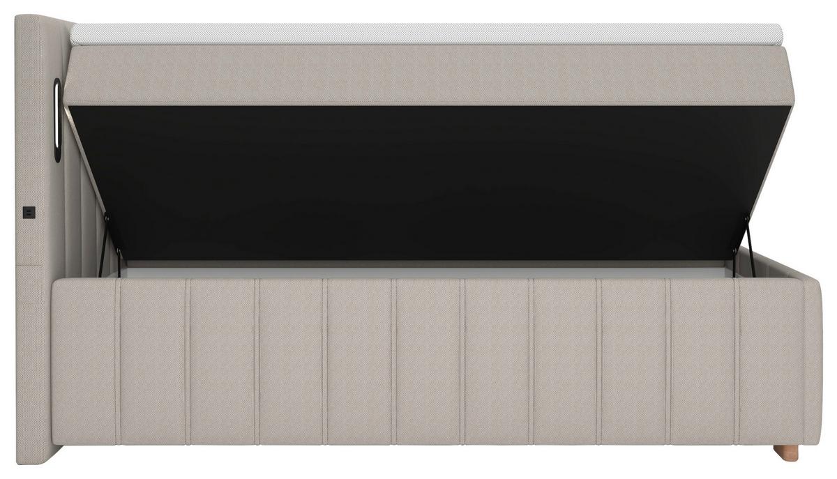 Postelja Z Vzmetnico Pretty - bež, Konvencionalno, kovina/umetna masa (180/200cm) - Premium Living