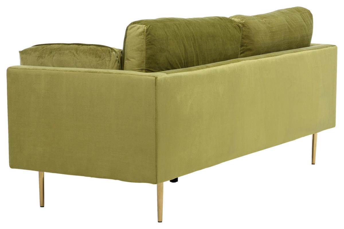 2-SITZER-SOFA BOOM - Goldfarben/Grün, Design, Textil/Metall (203/84/90cm) - Livetastic