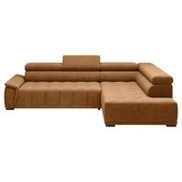Ecksofa Rostfarben - Rostfarben/Schwarz, Modern, Kunststoff/Textil (283/206cm) - Premium Living