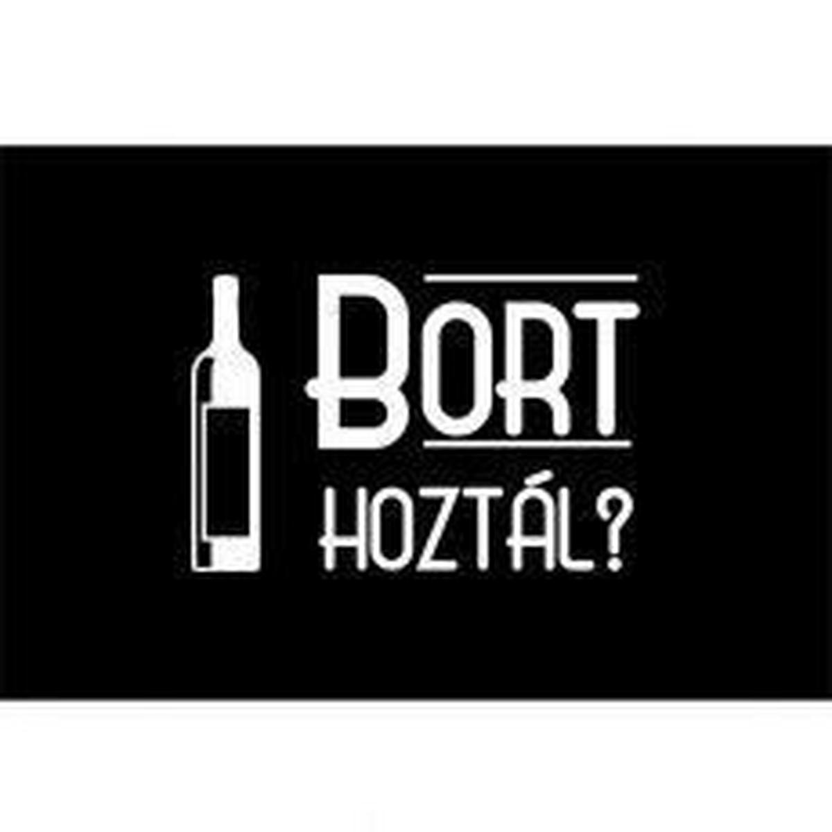 Lábtörlő Bort Hoztál? 40/60 - fekete/kék (40/60cm)