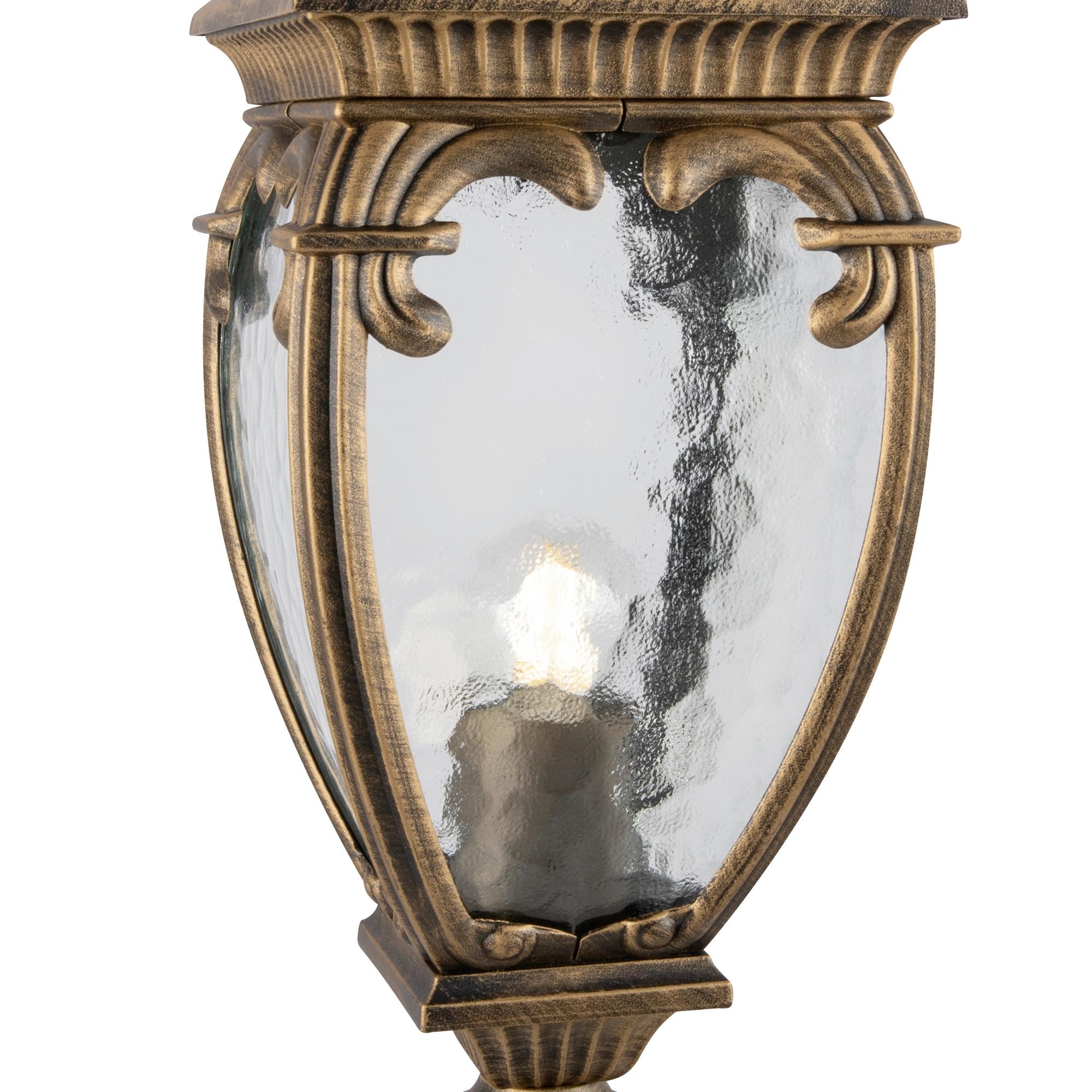 Wegeleuchte Fleur Schwarz/Goldfarben max.60 Watt - Goldfarben/Schwarz, Trend, Metall (22,5/113cm) - MAYTONI
