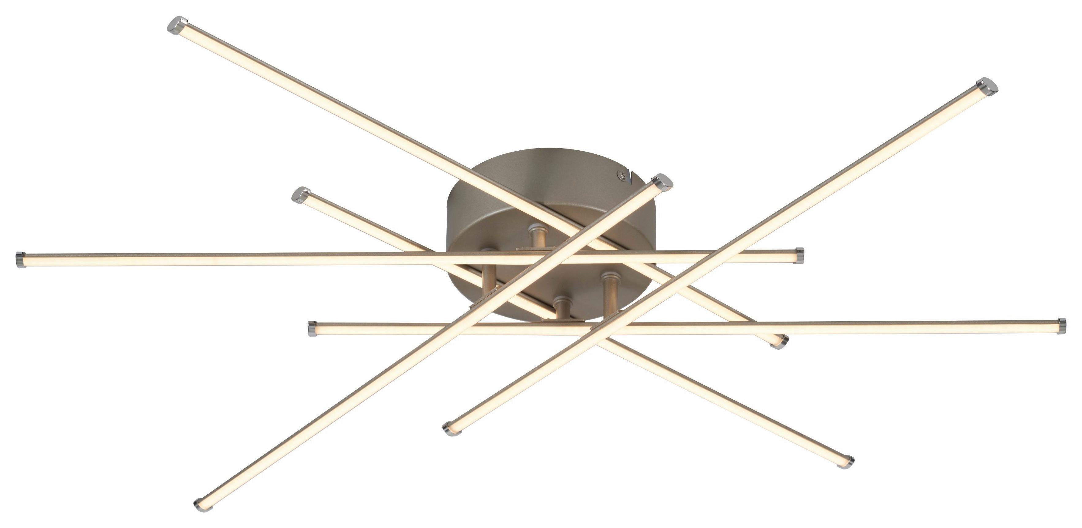 LED Mennyezeti Lámpa Spice - nikkelszínű, Modern, műanyag/fém (67/67/9cm) - Mömax