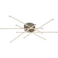 Led-deckenleuchte Nickelfarben Max. 18 Watt - Nickelfarben, Modern, Kunststoff/Metall (67/67/9cm) - Mömax