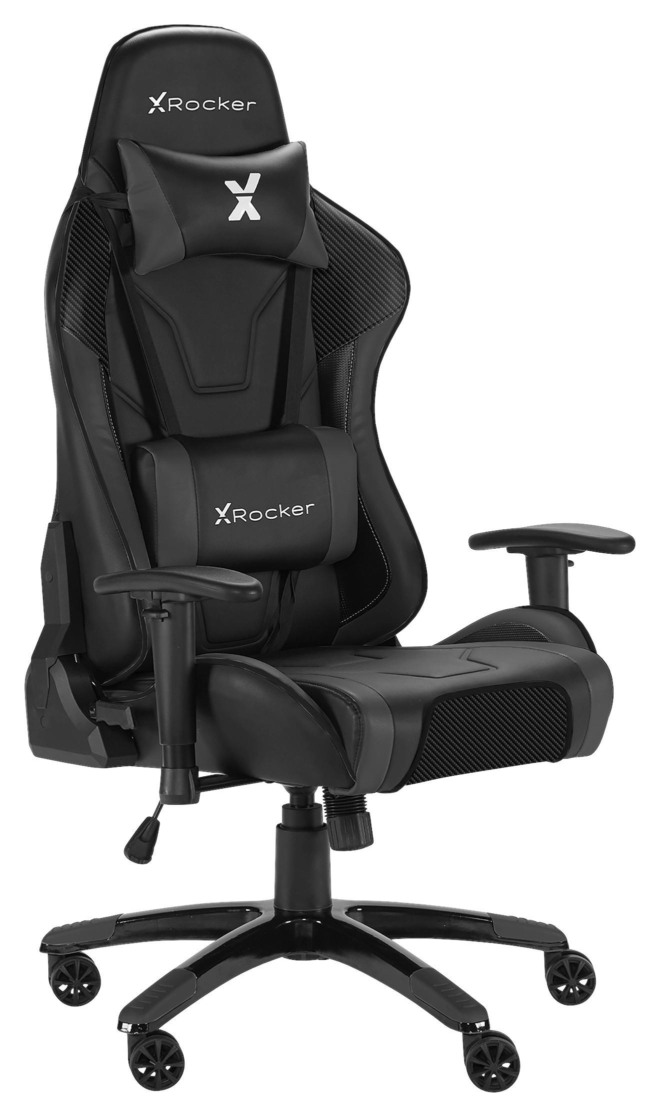Gamingsessel Agility ca. 59,9x122x66cm Schwarz - Schwarz, MODERN, Kunststoff/Textil (59,9/122/66cm) - X Rocker