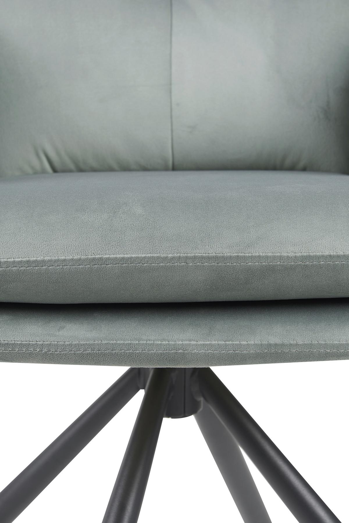 ARMLEHNSTUHL-SET PARMA S 2ER-SET - Schwarz/Mintgrün, MODERN, Textil/Metall (63/89/70cm) - MID.YOU