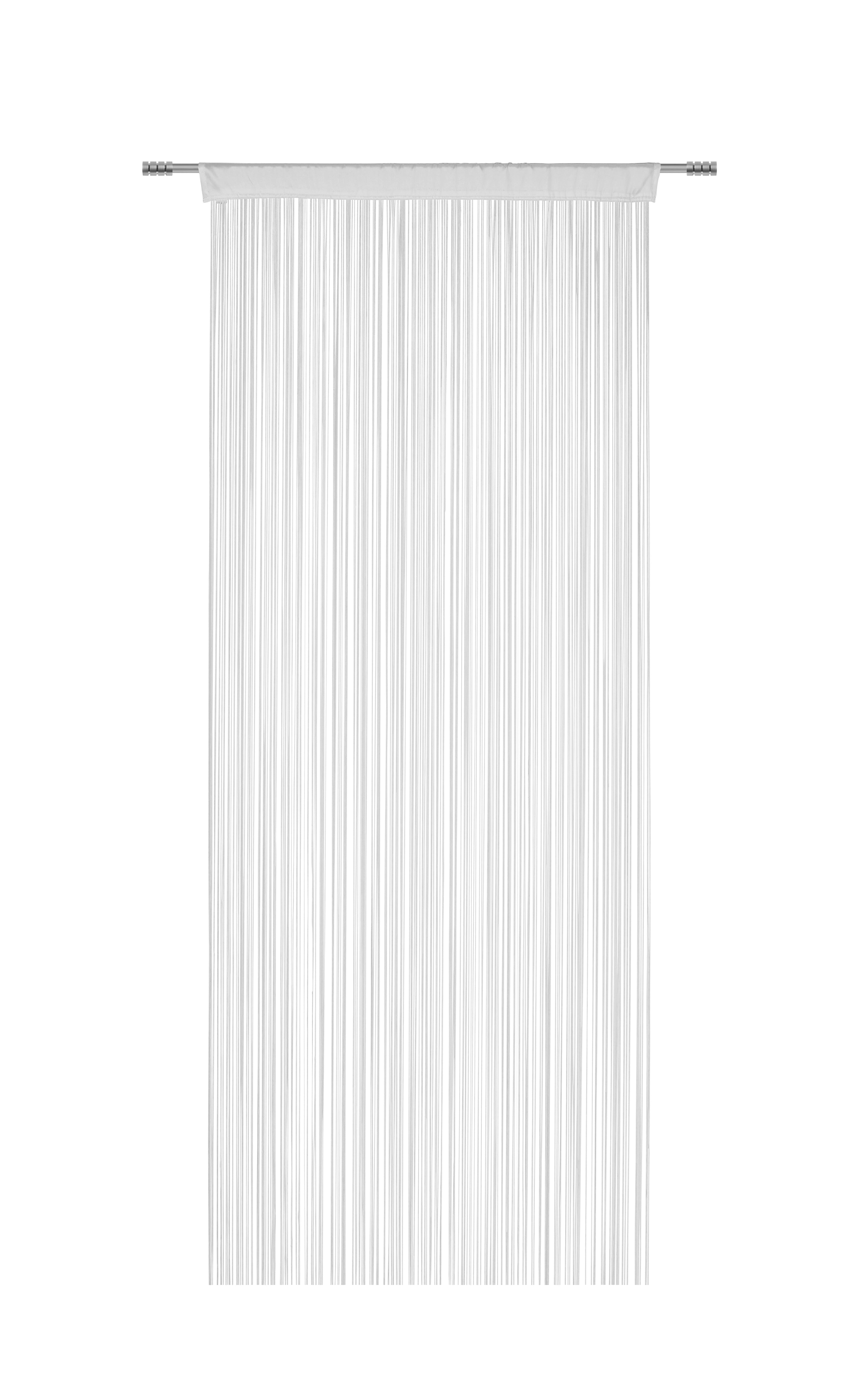 Zsinórfüggöny Promotion 90/200cm - Fehér, konvencionális, Textil (90/200cm) - Based