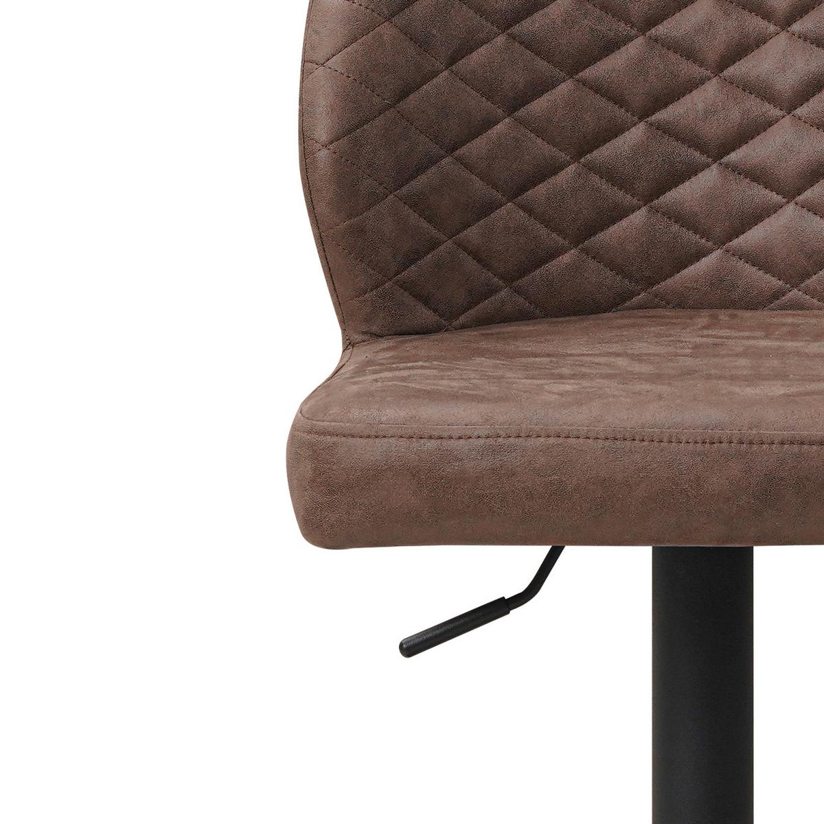 Barhocker-Set Grayson 2er-Set ca. 42x114 cm Taupe - Taupe/Schwarz, KONVENTIONELL, Textil/Metall (42/114/52cm) - MID.YOU