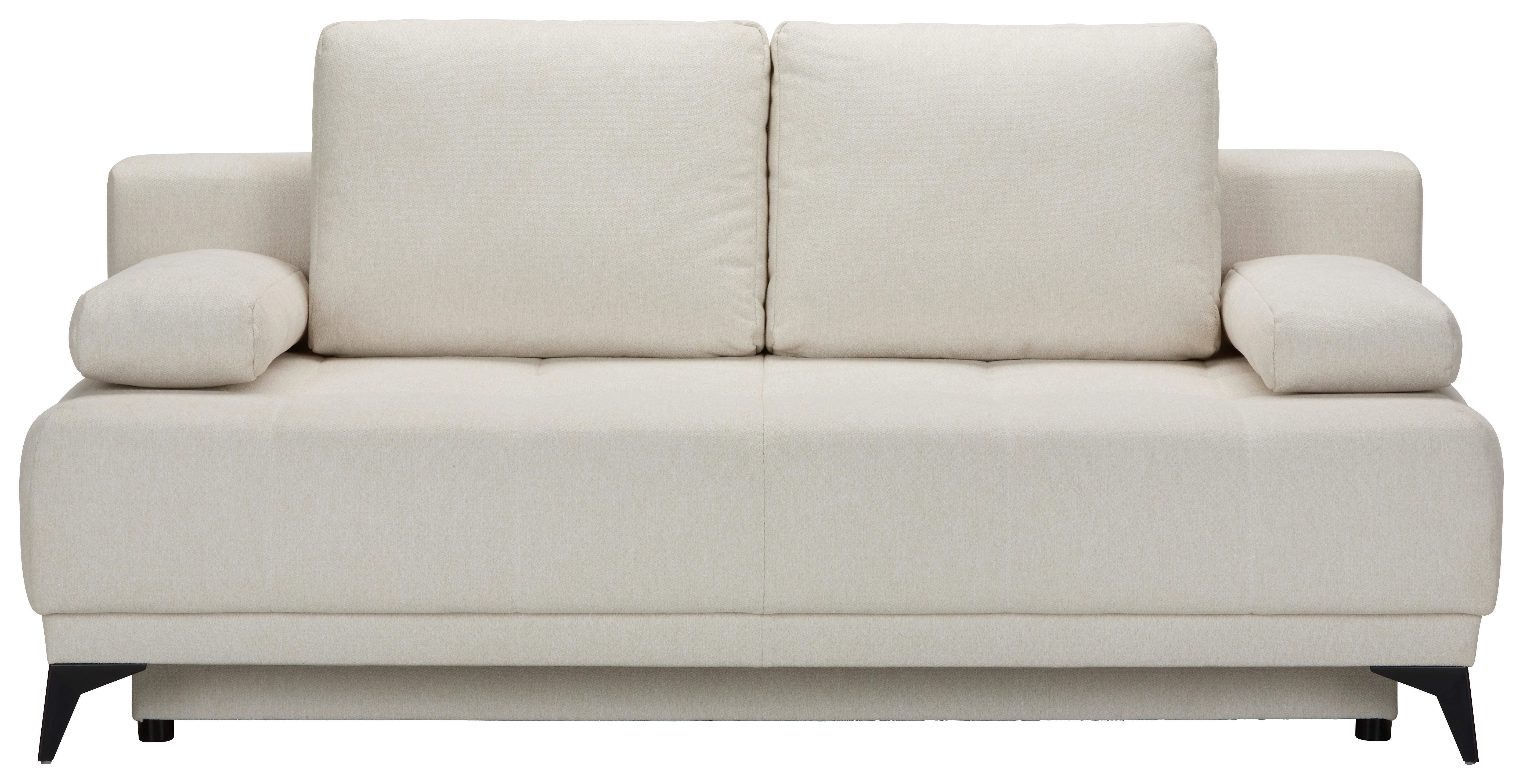 Schlafsofa in Weiß - Schwarz/Weiß, MODERN, Textil (195/77/100cm) - Mömax