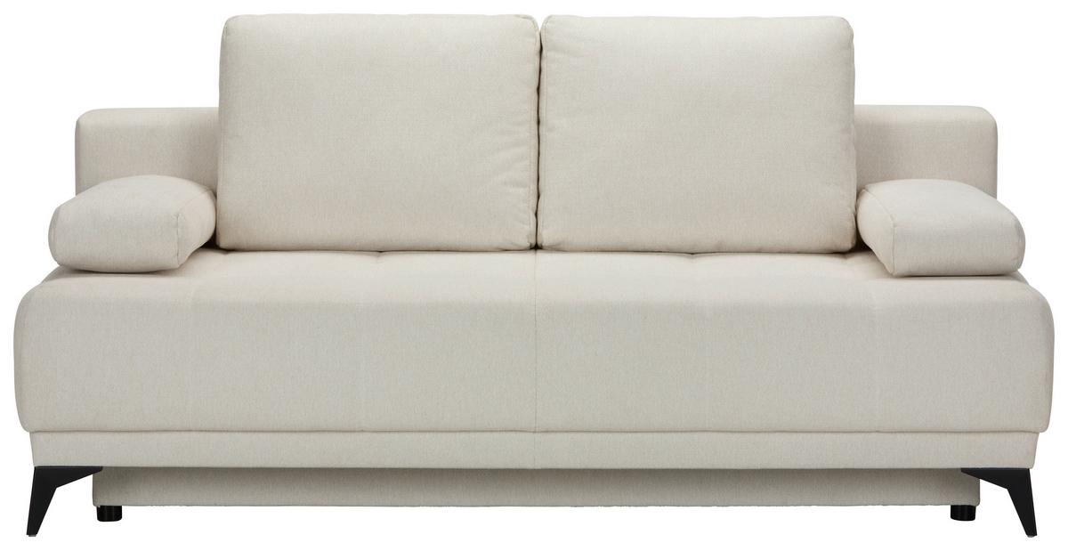Schlafsofa in Weiß - Schwarz/Weiß, MODERN, Textil (195/77/100cm) - Mömax
