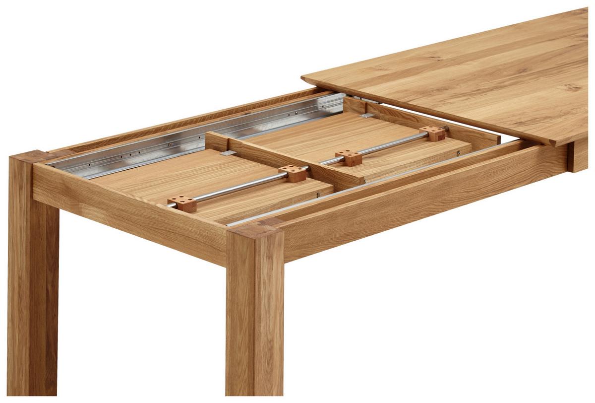 STÓŁ DO JADALNI FAMILIA - kolor dębowy, Konventionell, drewno (160-260/100/76cm) - Linea Natura