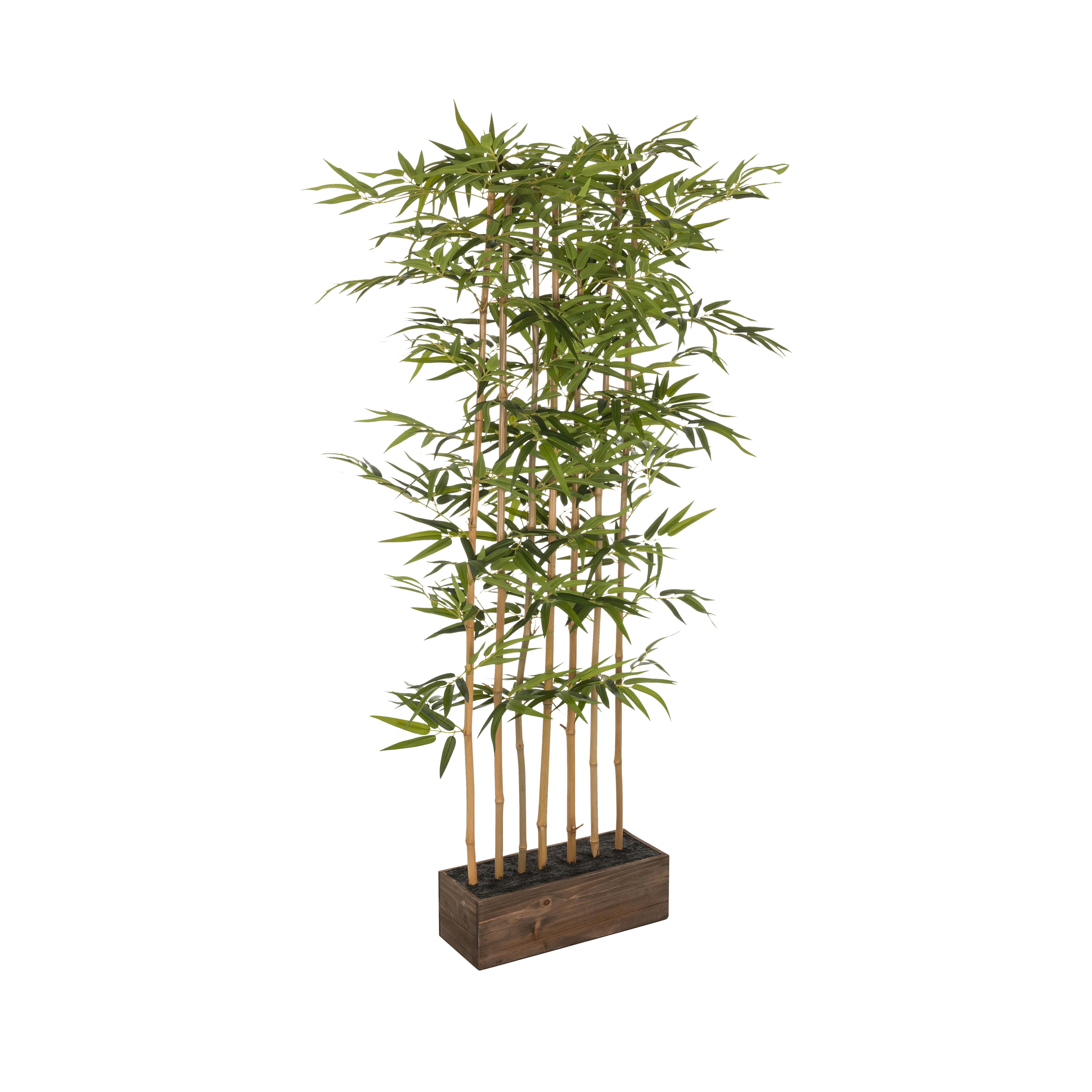 Umetna Rastlina Bambus I - zelena/temno rjava, Basics, umetna masa/leseni material (60/150/30cm) - MID.YOU
