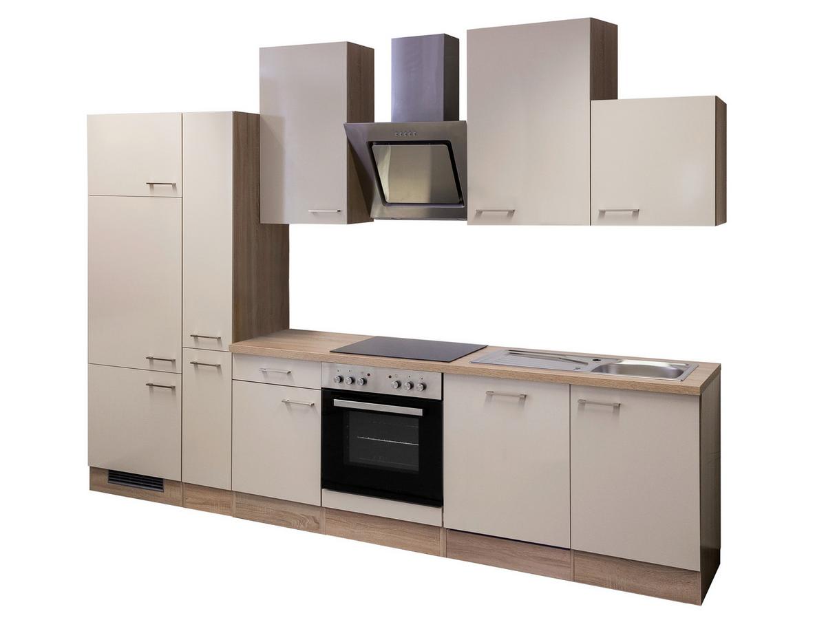 Kuhinjski Blok Z Aparati Nepal, Kašmir, Barva Hrasta - barve nerjavečega jekla/kašmir, Moderno, kovina/leseni material (310cm) - FlexWell