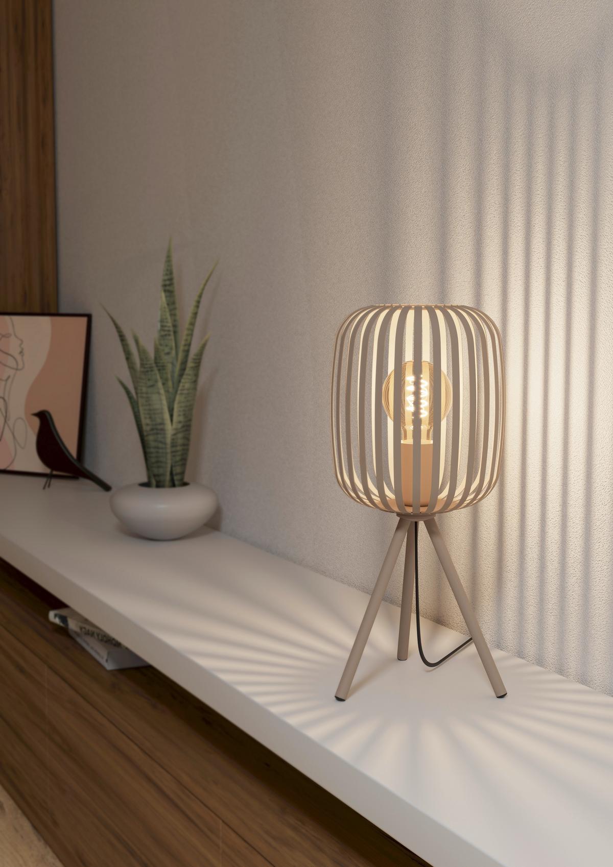 LAMPA STOŁOWA 900521*ROMAZZINA - kolor piaskowy, Modern, metal (20/43,5cm) - Eglo