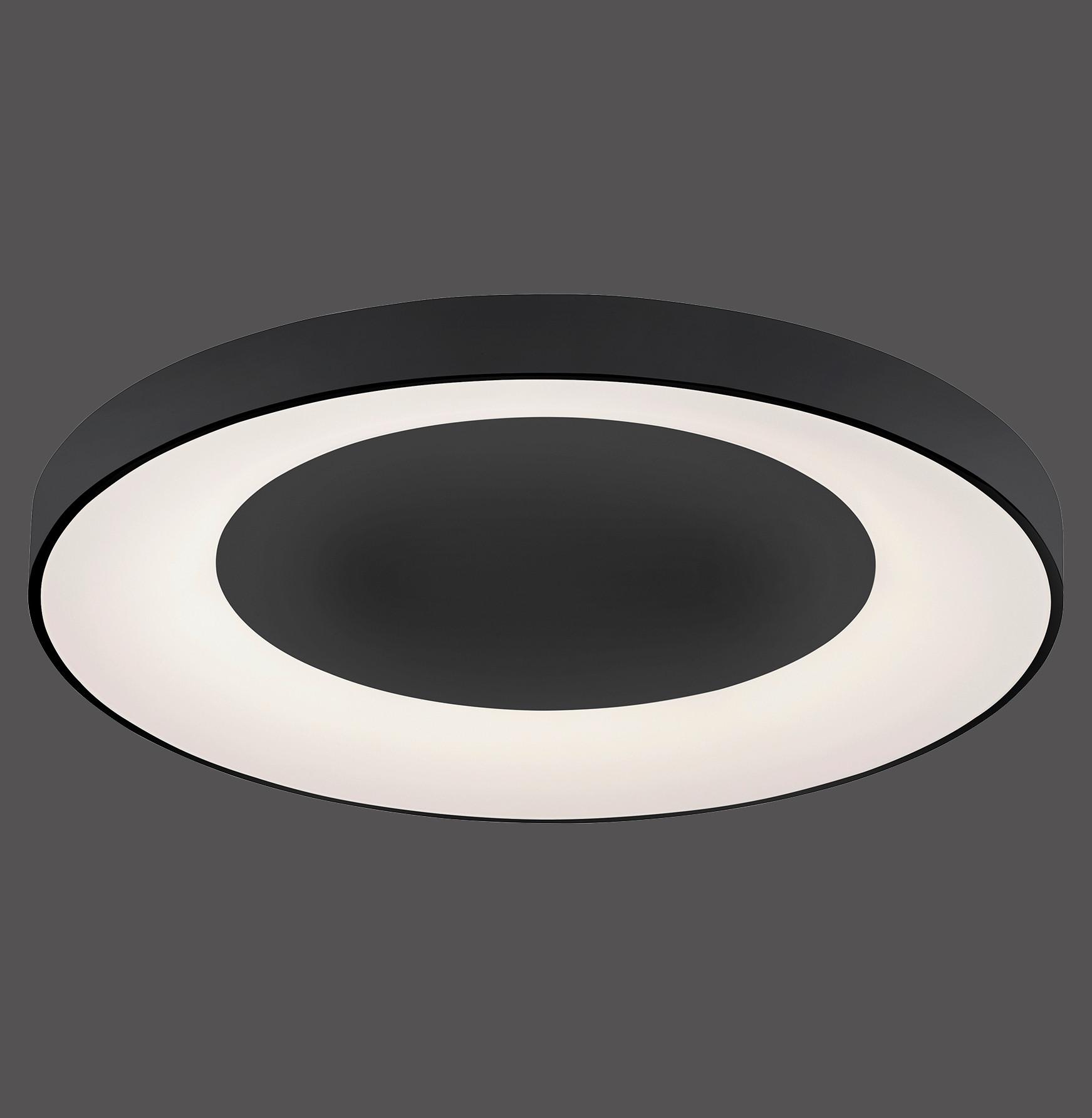 LED-Deckenleuchte Anika Anthrazit max. 60 Watt - Anthrazit, Basics, Kunststoff/Metall (70/70/7,7cm)
