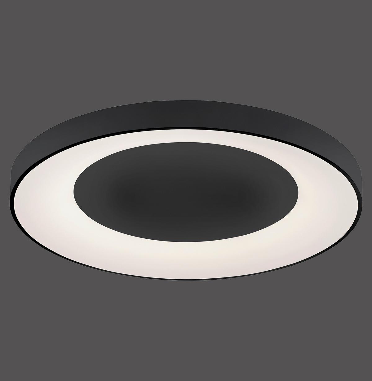 LED-Deckenleuchte Anika Anthrazit max. 60 Watt - Anthrazit, Basics, Kunststoff/Metall (70/70/7,7cm)