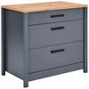 Küchenunterschrank Venet, Anthrazit/Artisan Eiche - Anthrazit/Schwarz, MODERN, Holzwerkstoff/Metall (100/92/60cm) - Mömax
