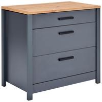 Küchenunterschrank Venet, Anthrazit/Artisan Eiche - Anthrazit/Schwarz, MODERN, Holzwerkstoff/Metall (100/92/60cm) - Mömax