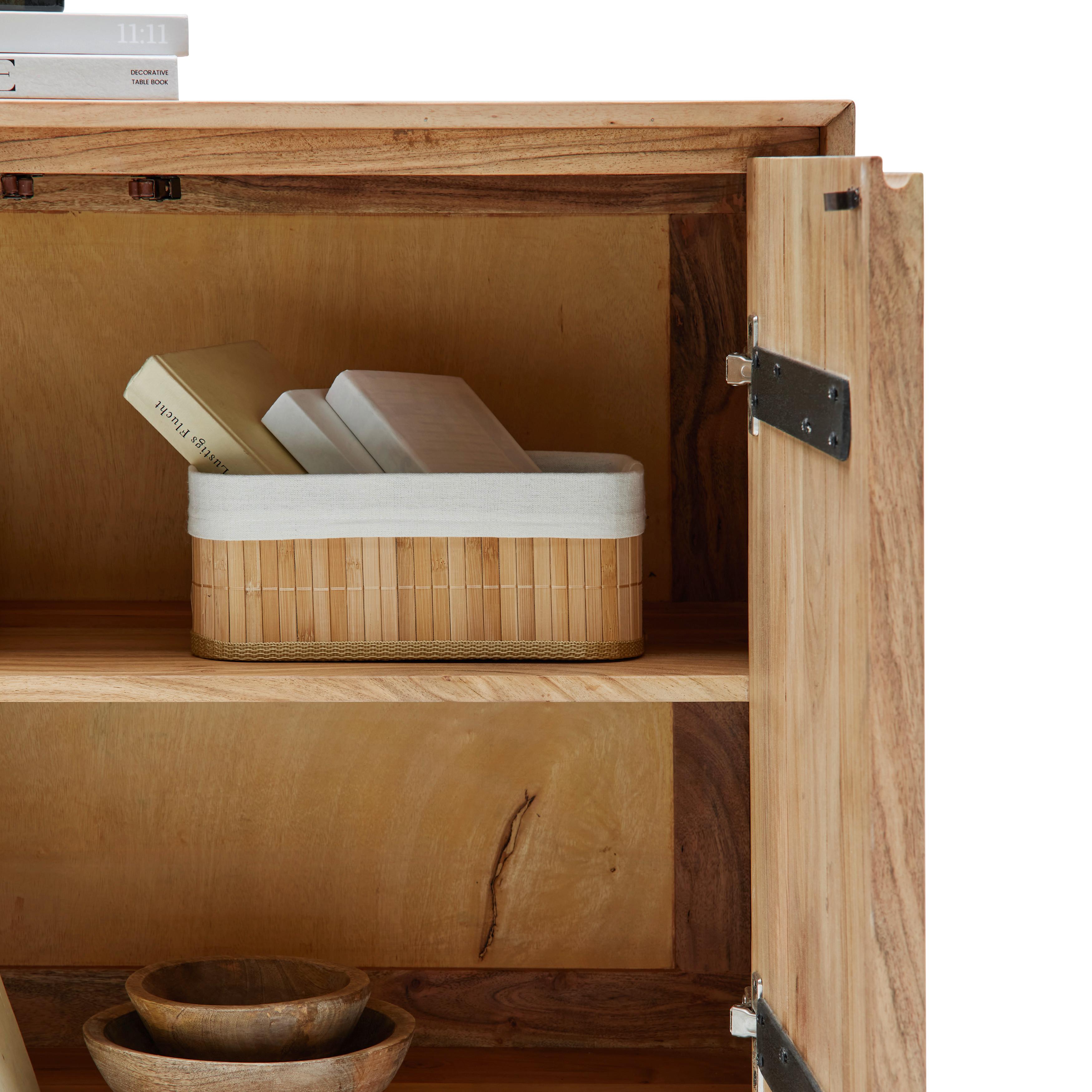 SIDEBOARD TARIM - svart/akaciefärgad, Lifestyle, metall/trä (85/85/40cm) - Mömax