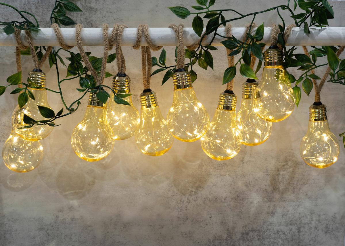 Solarleuchte Sole Schwarz max. 0,06 Watt - Bernsteinfarben/Braun, Romantik / Landhaus, Kunststoff/Textil (570/6/10,6cm) - Mömax