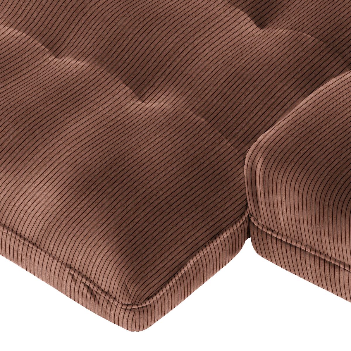 Wohnlandschaft Vivo Karamell - Karamell/Schwarz, MODERN, Kunststoff/Textil (179/63/317cm) - Based