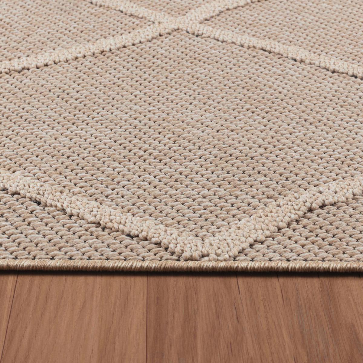 Outdoorteppich Patara Beige ca. 200x290cm - Beige, Design, Textil (200/290cm) - Novel